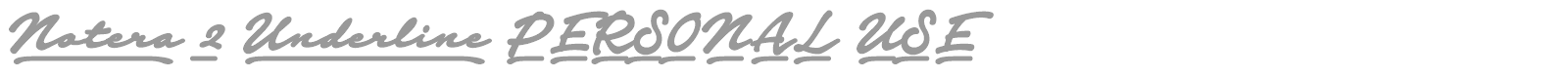 Notera 2 Underline font preview