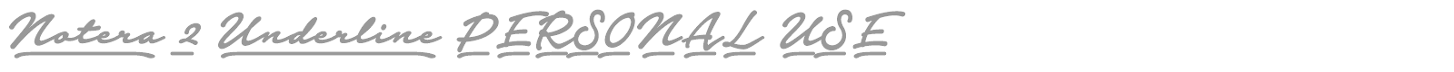 Notera 2 Underline font preview