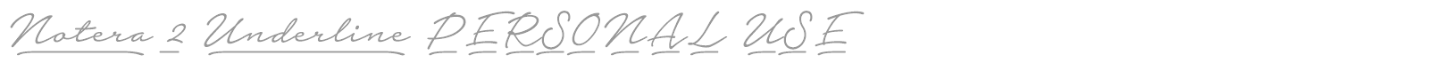 Notera 2 Underline font preview
