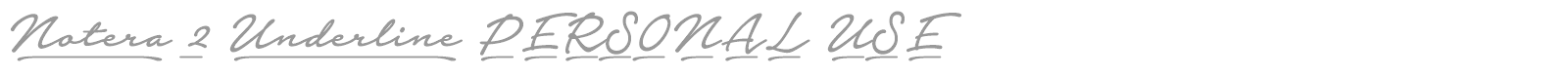 Notera 2 Underline font preview