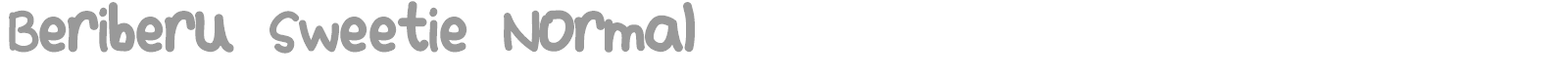 Beriberu Sweetie font preview