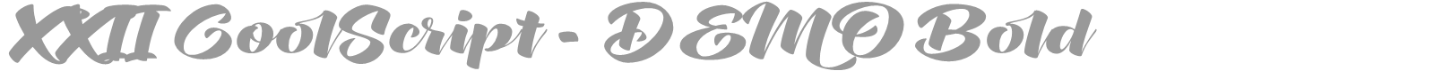 XXII CoolScript font preview