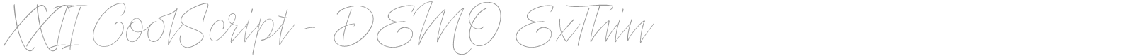 XXII CoolScript font preview