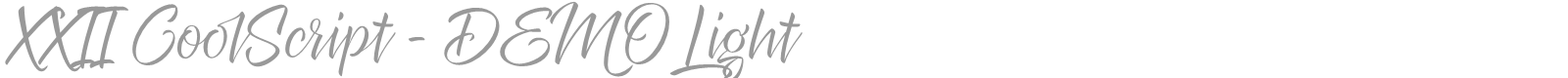 XXII CoolScript font preview