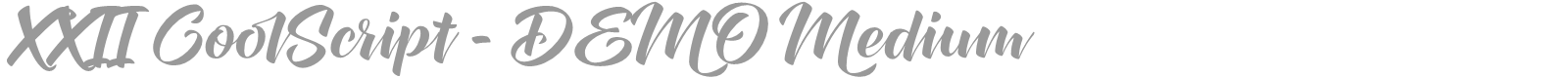 XXII CoolScript font preview