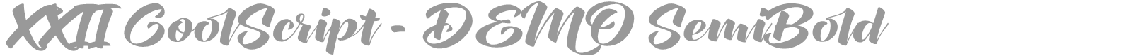 XXII CoolScript font preview