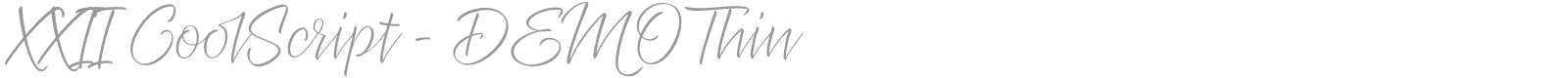 XXII CoolScript font preview