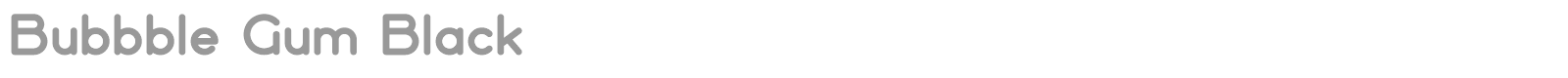 Bubbble Gum font preview