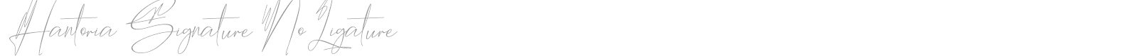 Hantoria Signature font preview
