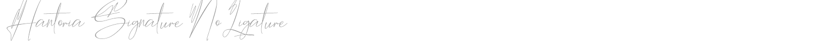 Hantoria Signature font preview