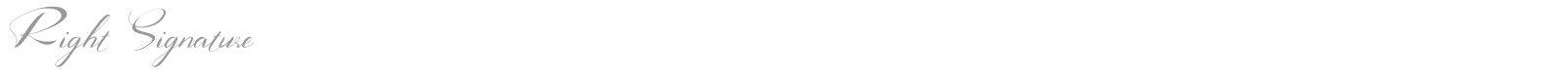 Right Signature font preview