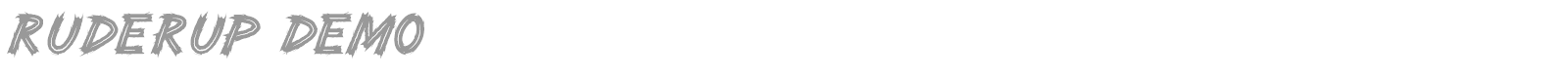 Ruderup font preview