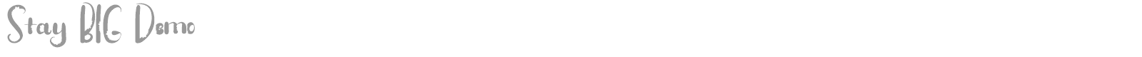 Stay BIG font preview