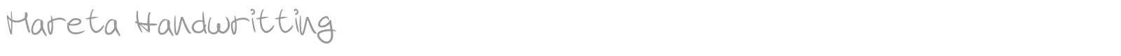Mareta Handwritting font preview
