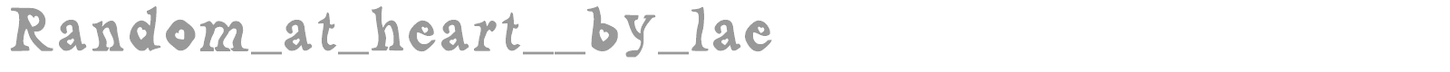 Random At Heart font preview