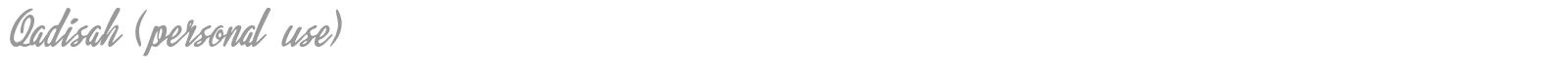 Qadisah font preview