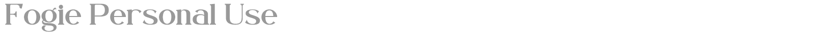 Fogie font preview