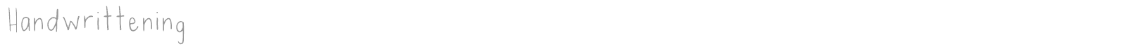 Handwrittening font preview