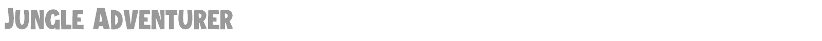 Jungle Adventurer font preview