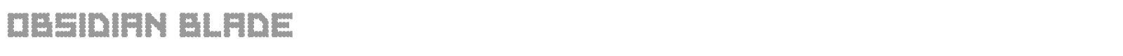 Obsidian Blade font preview