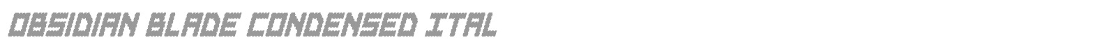 Obsidian Blade font preview
