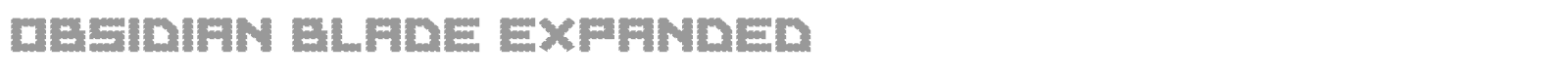 Obsidian Blade font preview