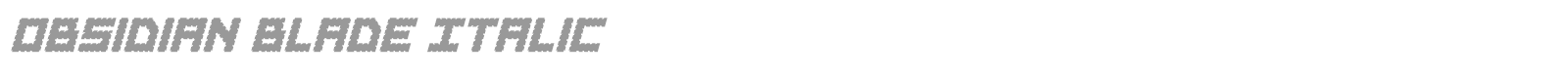 Obsidian Blade font preview