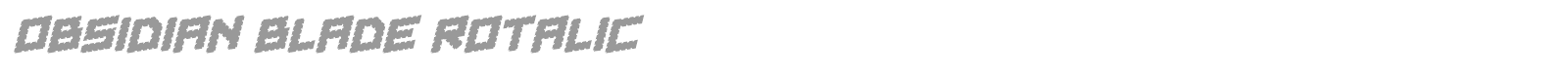 Obsidian Blade font preview