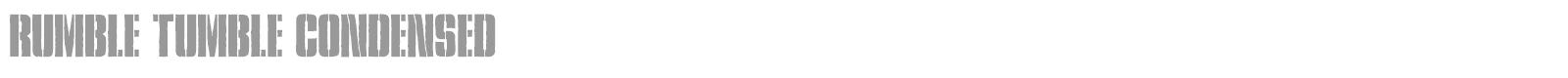 Rumble Tumble font preview