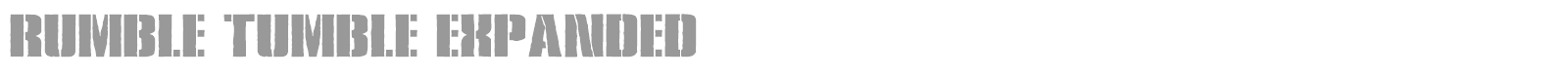 Rumble Tumble font preview