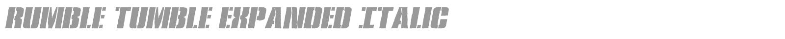 Rumble Tumble font preview