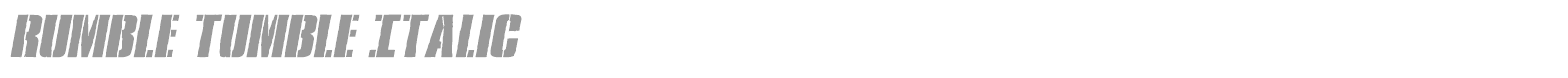 Rumble Tumble font preview