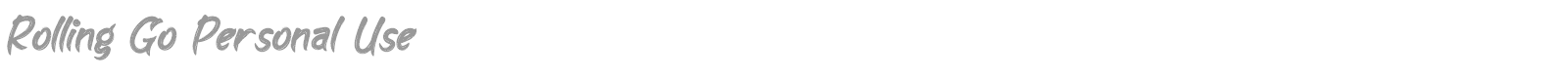 Rolling Go font preview