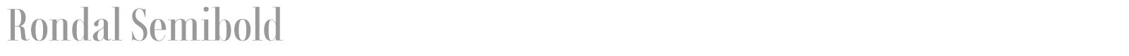 Rondal font preview