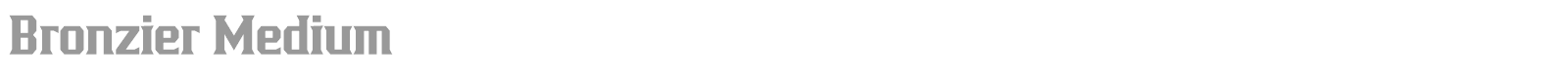 Bronzier font preview