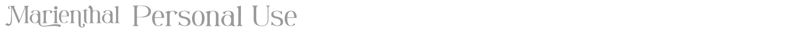 Marienthal font preview