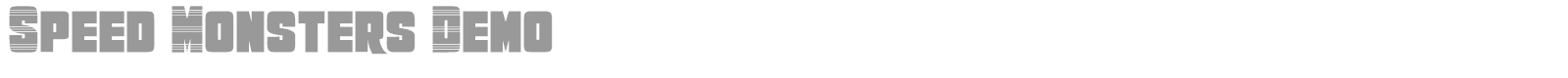 Speed Monsters font preview