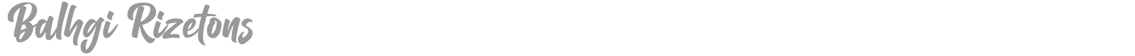 Balhgi Rizetons font preview