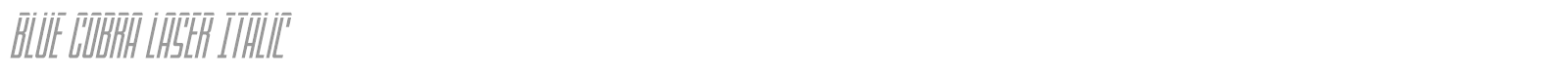 Blue Cobra font preview
