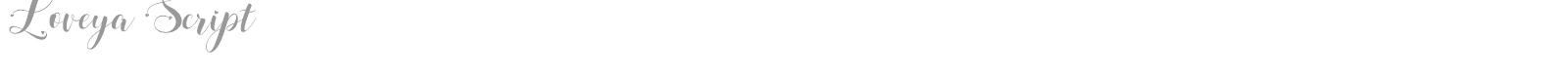 Loveya Script font preview