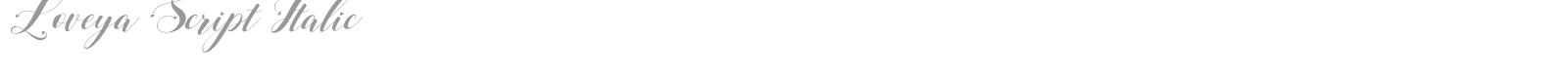 Loveya Script font preview