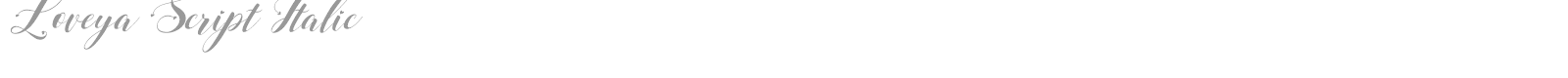 Loveya Script font preview