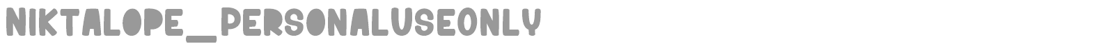 Niktalope font preview
