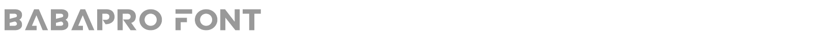 Babapro font preview