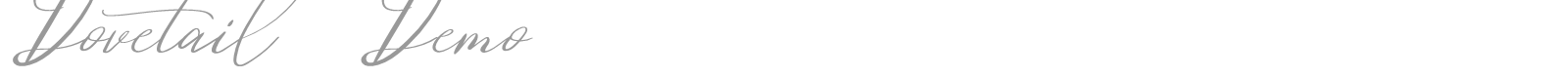 Dovetail font preview