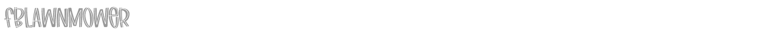 Fb Lawnmower font preview
