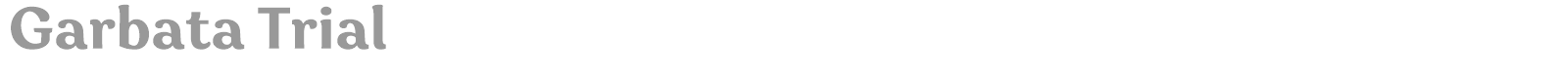 Garbata font preview