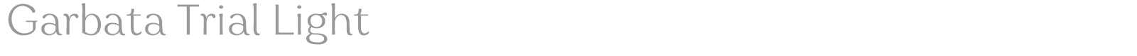 Garbata font preview