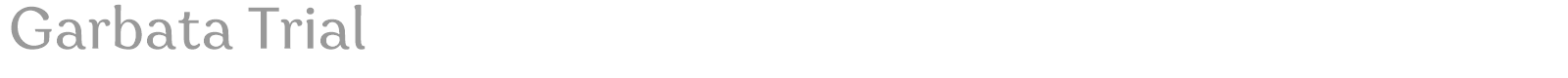 Garbata font preview