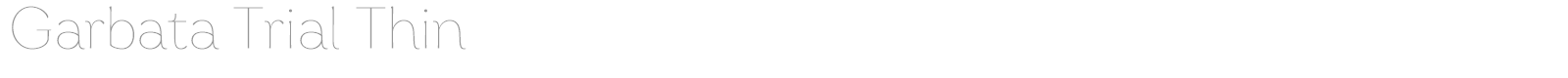 Garbata font preview